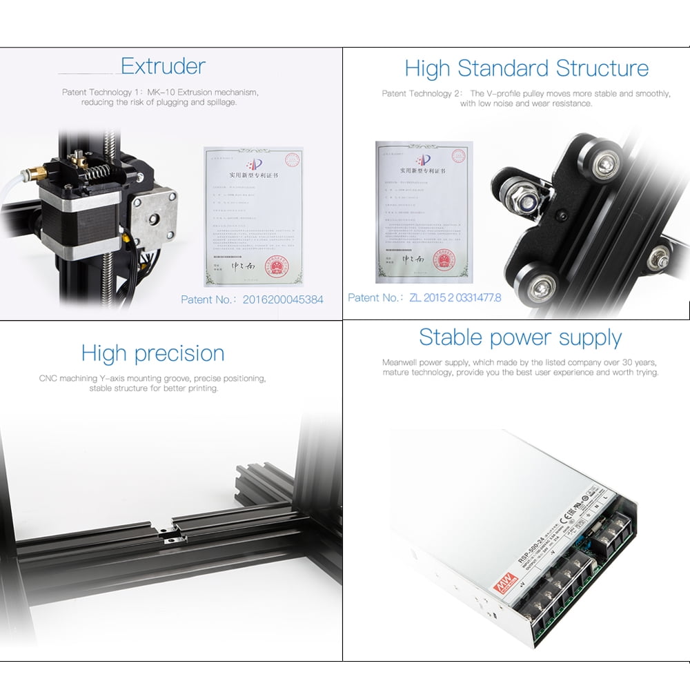 250 mm Druckgr/ö/ße f/ür den Heim und Schulgebrauch 220 Aibecy Creality 3D Ender-3 Pro Hochpr/äziser 3D-Drucker DIY-Kit MK-10 Extruder mit Wiederaufnahme der Druckfunktion Heizbettunterst/ützung 220
